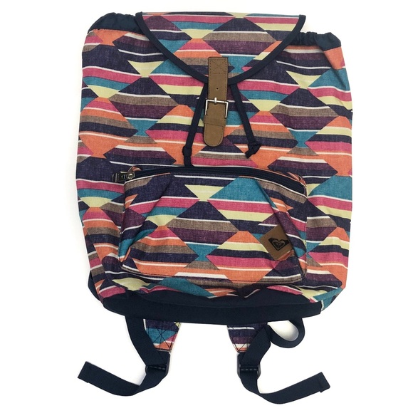 Roxy Multicolor Abstract Large Bookbag Backpack - Picture 5 of 14